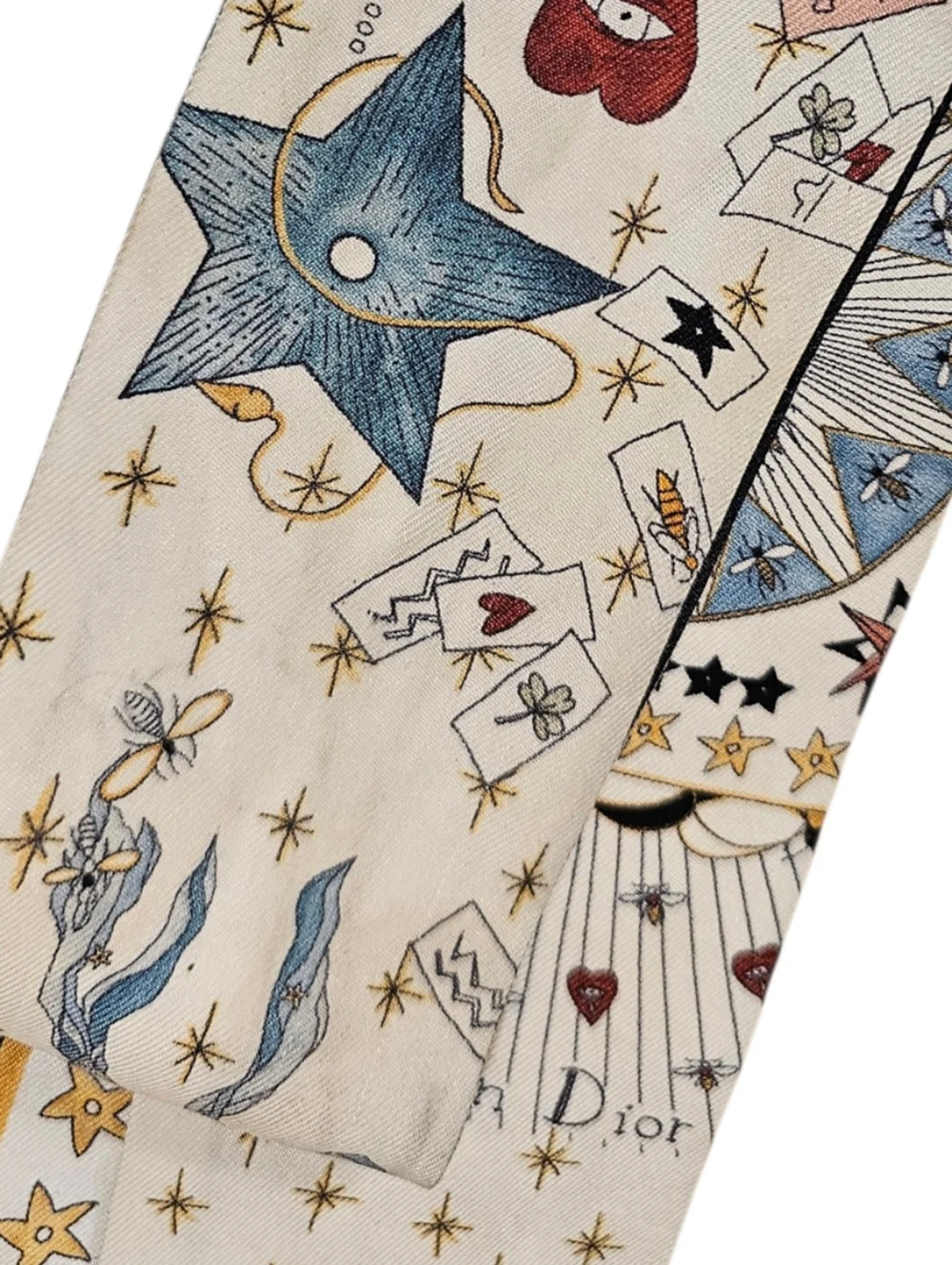 Christian Dior L'Etoile Tarot Mitzah Silk Bandeau Scarf - Picture 8 of 16